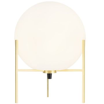 Alton bordlampe, høyde 29 cm, Messingfarget / Opalhvit