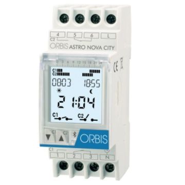 Astro Nova City 2, Ukeur digital - 16A 230V, for sikringsskap