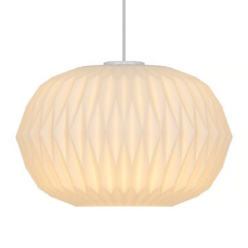 Aviana takpendel, diameter 30 cm, Hvitt glass