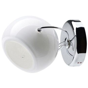 Beluga vegglampe/taklampe for fast montering, Opalhvitt glass