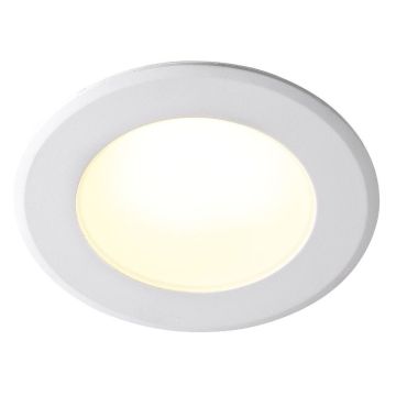 Birla downlight, 6W dimbar LED, IP44 3000K 600lm, 90°, diameter 9,5 cm