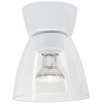 Bizzo P2237 taklampe, Klart glass, Blank hvit - LAGERSALG