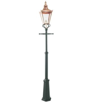 Norlys Chelsea 951 lyktestolpe, høyde 230, 320 cm, 1 lyktehode, Kobber