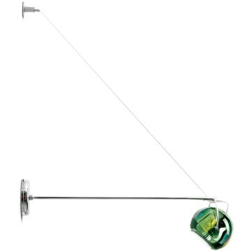 Beluga vegglampe på arm, Grønn - LAGERSALG