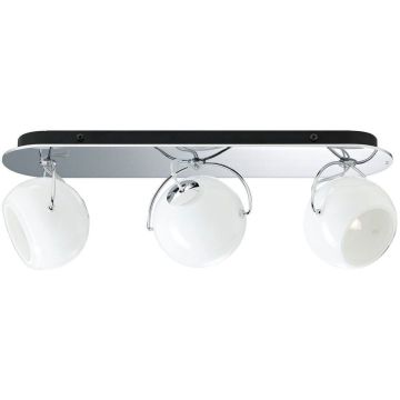 Beluga trio taklampe, Opalhvitt glass