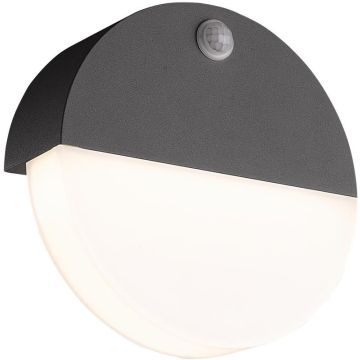 Dolce vegglampe, LED 3000K 240lm, med bevegelsessensor, Antrasitt