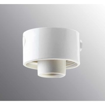Sokkel gjenge 84,5 mm hvit IP54 rett E27 75W