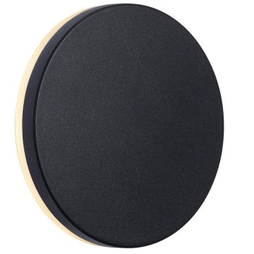 Artego Round vegglampe IP54 LED 468lm 3000K, diameter 15 cm, Sort