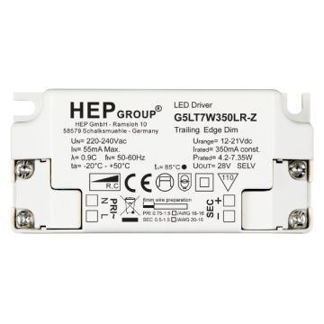 HEP dimbar LED driver 7W/500mA (9-14V)