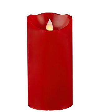 M-Twinkle kubbelys, høyde 15 cm, for batteri, med timer, Rød