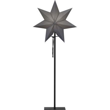 Ozen papirstjerne på fot, høyde 85 cm, Grå