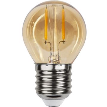 Spesialpære 24V(!) Decoration Krone E27 LED 0,4W 39lm 2500K Rav 4-pk