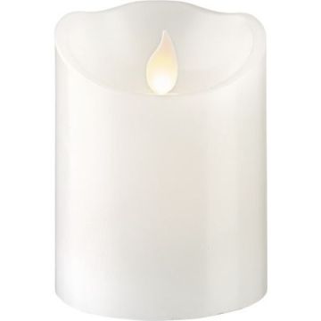 M-Twinkle Kubbelys, høyde 10 cm for batteri, med timer, Hvit