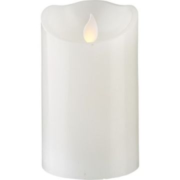M-Twinkle kubbelys, høyde 12,5 cm, for batteri, med timer, Hvit