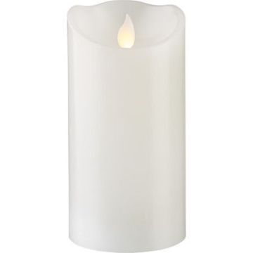 M-Twinkle Kubbelys, høyde 15 cm, for batteri, med timer, Hvit