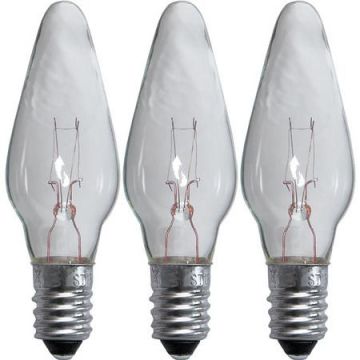 Reservepære E10 3W 34V Klar 3-pk