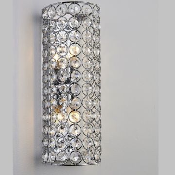 Julia vegglampe, IP44, Krom