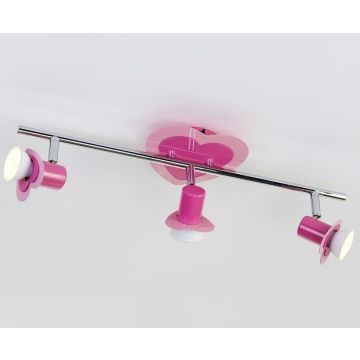 Kitty spotskinne, barnerom, Bredde 50 cm, Rosa