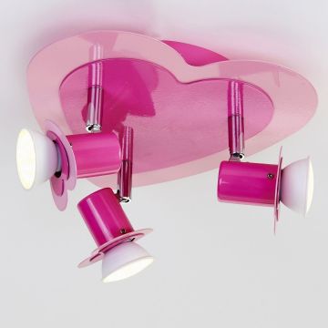 Kitty takspot, barnerom, diameter 24 cm, Rosa