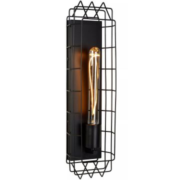 Lattice vegglampe, høyde 50 cm, Sort