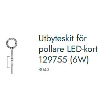 Reservedel - 8043 Kit for Grafit pullert LED-kort 129755 (6W)