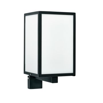 Lofoten 1963 vegglampe, Sort / Opalhvitt avdekning