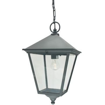 Norlys London 493A Big takpendel med kjettting, Sort (RAL9005)