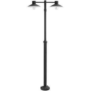 Lund 275 lyktestolpe, høyde 170-230 cm, 2 lyktehoder