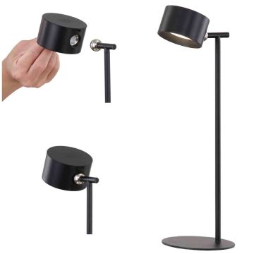 Magneto oppladbar bordlampe / vegglampe, Sort