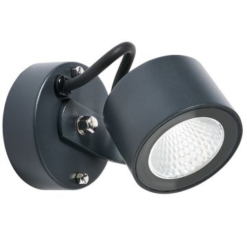 Moss 6163 veggspot IP65, dimbar LED 3000K 686lm, Grafitt (RAL7016)
