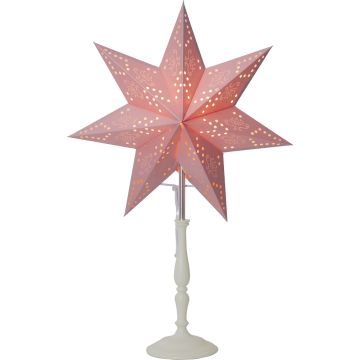 Romantic stjerne på fot, høyde 55 cm, Rosa