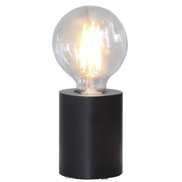 Tub lampefot i tre, E27, høyde 10 cm