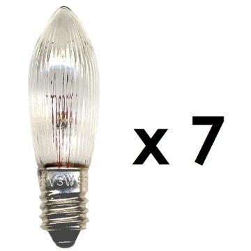 Reservepære glødelampe 34V 3W E10, 7-pk