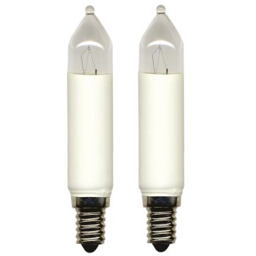 Reservepære glødelampe 14V 7W E14, 2-pk