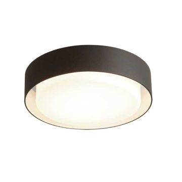 Plaff-on 33 vegglampe / taklampe, dimbar LED 2700K 2000lm, Sort