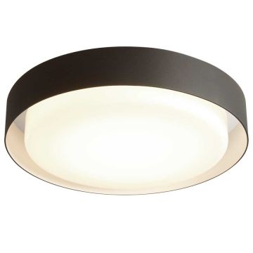 Plaff-on 50 vegglampe / taklampe, dimbar LED 2700K 3200lm, Sort