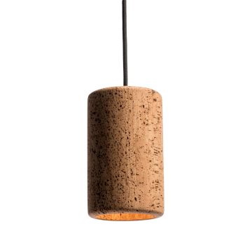 Porto pendel S, diameter 11 cm, Sort struktur / Kork natur
