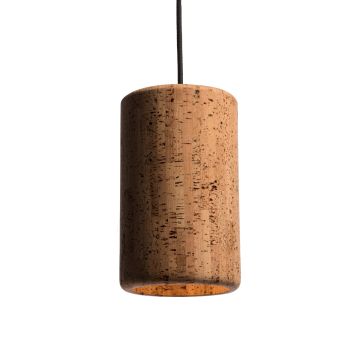 Porto pendel M, diameter 14 cm, Sort struktur / Kork natur