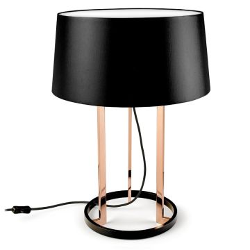 Premium bordlampe, høyde 59 cm, Kobber/Sort