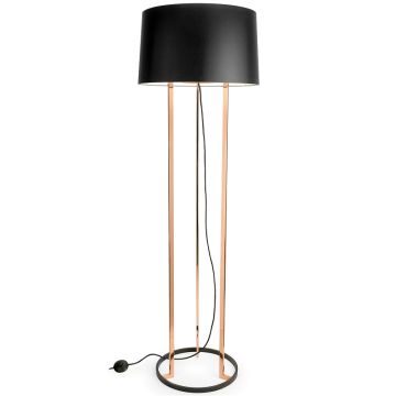 Premium gulvlampe, høyde 157 cm, Kobber/Sort