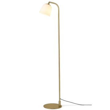 Room 49 gulvlampe, høyde 135 cm, Antikk / Opalhvitt glass