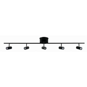 Cato S6755 spotskinne, 5x3W LED (ikke dimbar), Sort (begrenset antall)