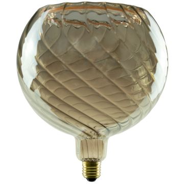 Segula Floating Globe E27 G200 Twisted 6W LED 250lm 1900K Røykfarget, dimbar