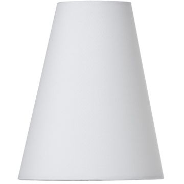 Tulpan SK852 lampeskjerm, Konisk med klofeste for E27, høyde 22 cm, Hvit