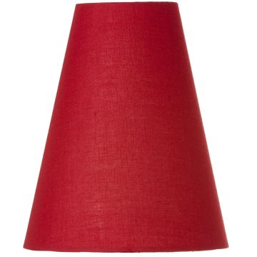 Tulpan SK852 lampeskjerm, Konisk med klofeste for E27, høyde 22 cm, Rød
