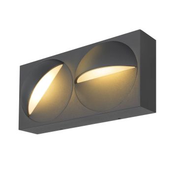 Lid dobbel vegglampe utendørs 29W 2700/3000 Kelvin IP65, Dimbar