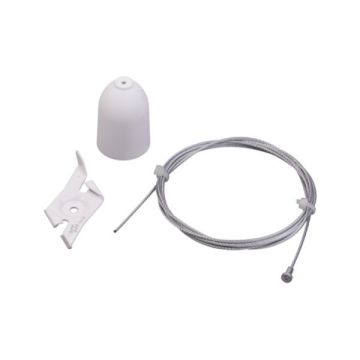 Global Trac Pro Wire-oppheng, 3 meter, Hvit