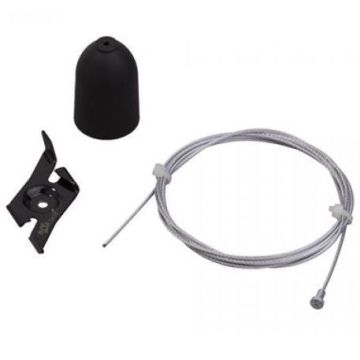 Global Trac Pro Wire-oppheng, 3 meter, Sort