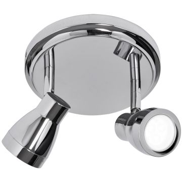 Resö Duo takspot IP44, diameter 17 cm, Krom