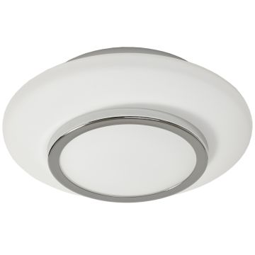 Sommen plafond, IP44, diameter 23 cm, Krom
